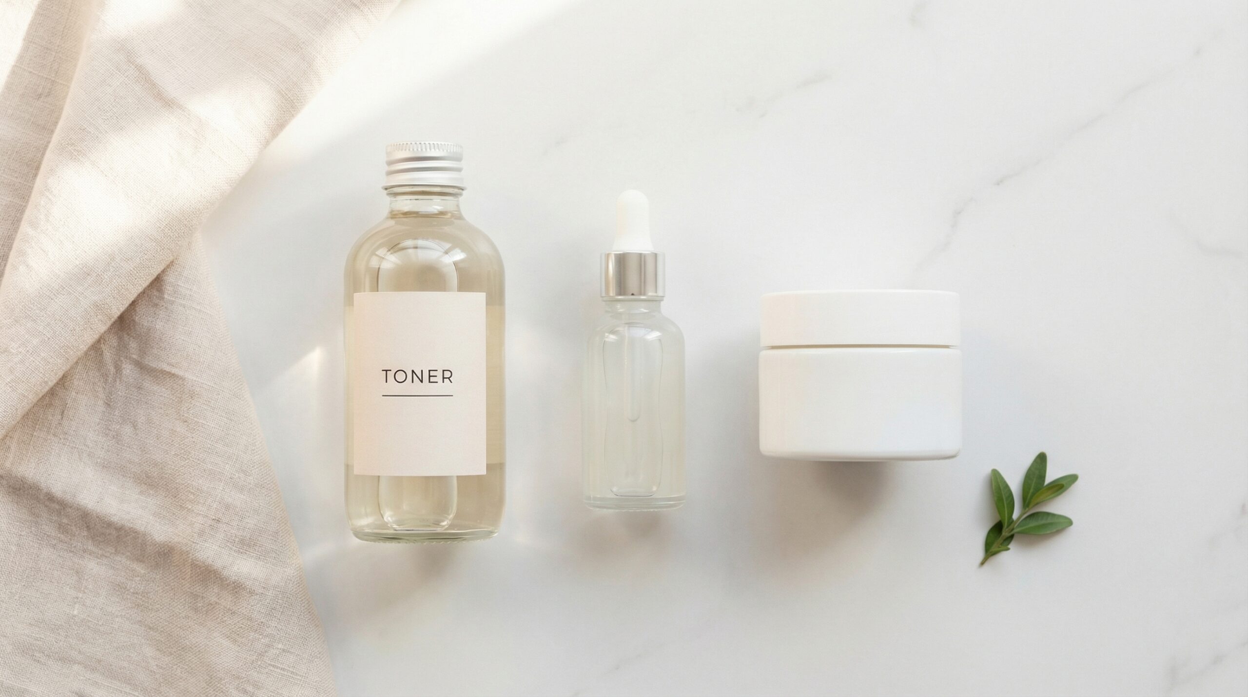 スキンケアの正しい順番を表した基礎化粧品のイメージ