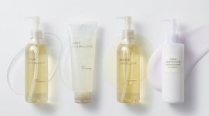 無印良品の4種類のクレンジングを横並びで比較したシンプルなアイキャッチ画像