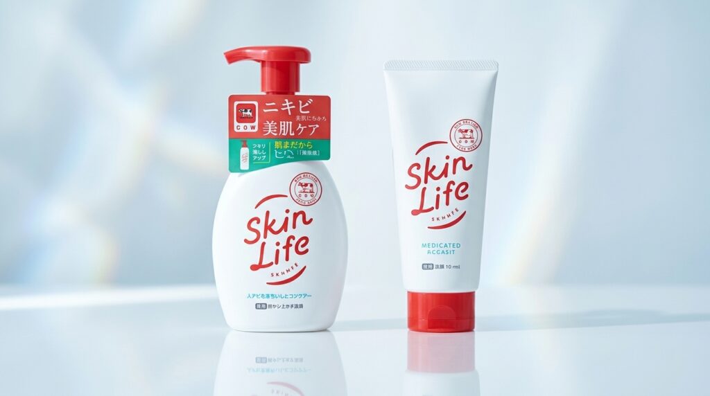 スキンライフの泡洗顔と洗顔フォームを並べて見せた比較アイキャッチ