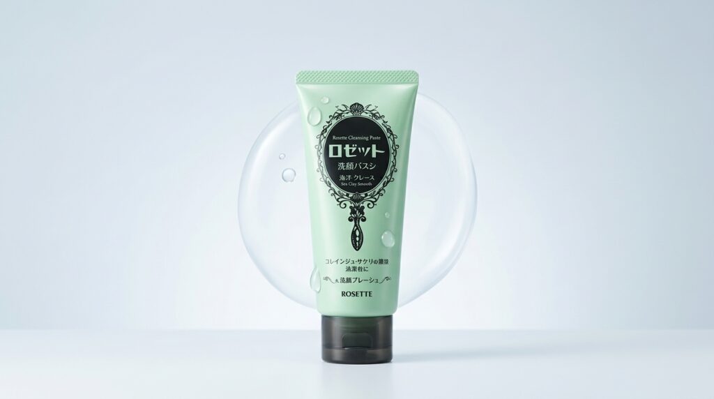 ロゼット洗顔パスタ 海泥スムースの商品パッケージを、清潔感のある背景で見せたアイキャッチ画像