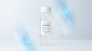 イハダ 薬用ローション（とてもしっとり）を落ち着いた淡色背景に置いた、安心感のあるシンプルなアイキャッチ画像