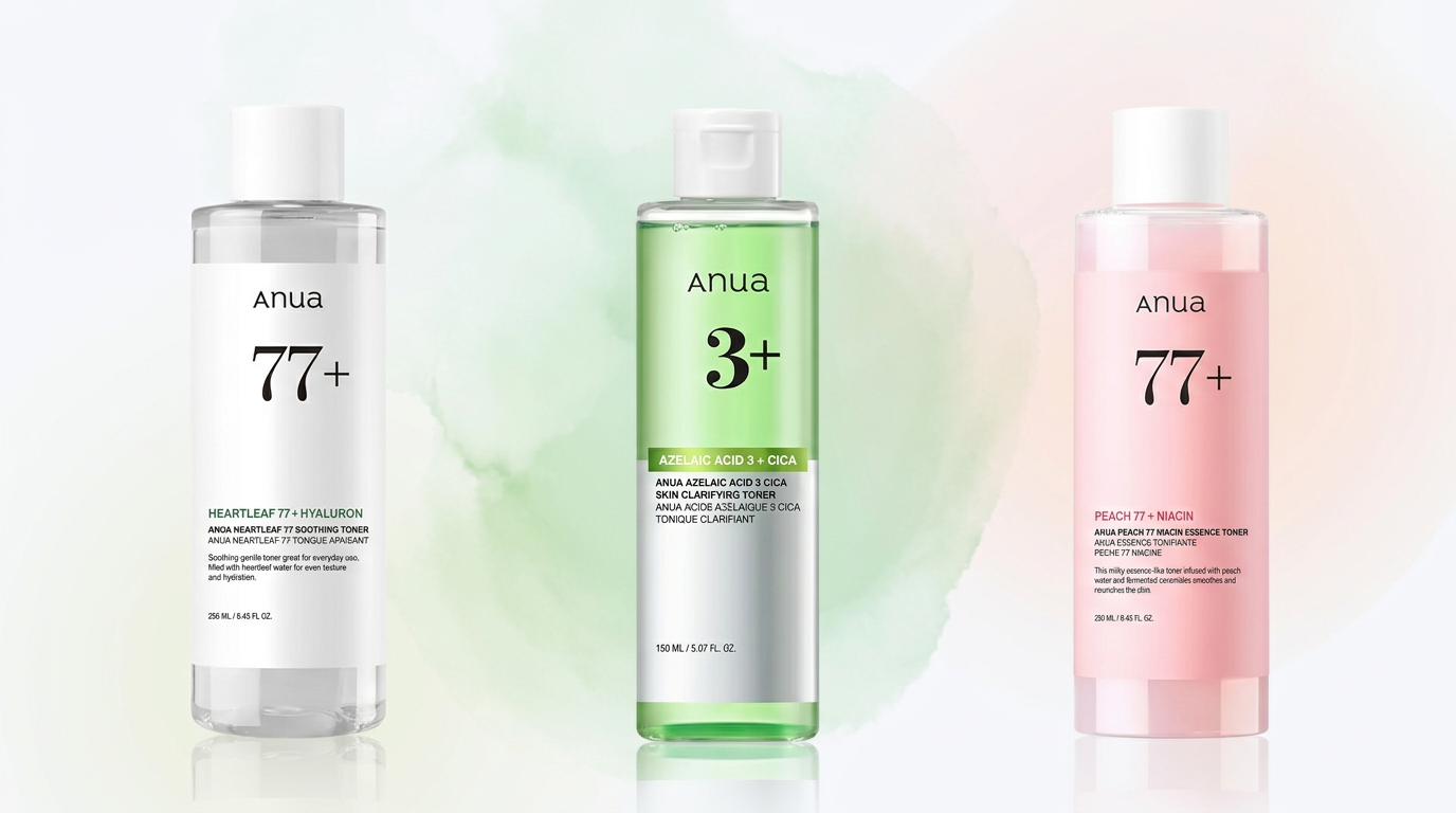 記事の結論としておすすめ3本をまとめたアヌア化粧水のイメージ