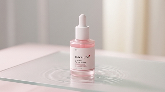 メディキューブ ピンクアンプルの使い方を想起させる商品画像