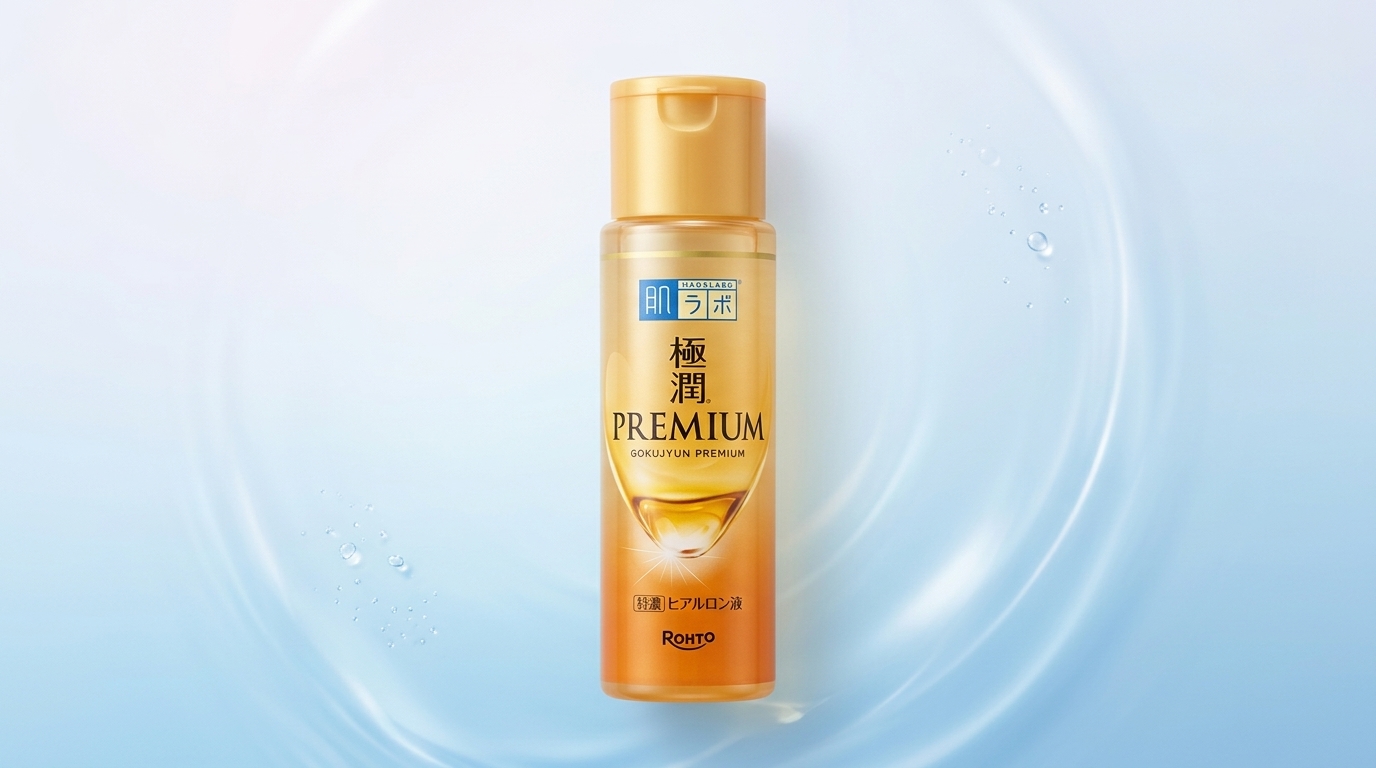 肌ラボ 極潤プレミアム ヒアルロン液の商品ボトルを正面から見せた清潔感のあるアイキャッチ画像