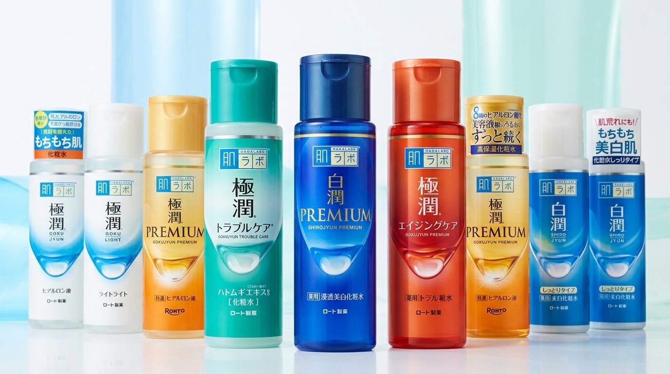 肌ラボの薬用系化粧水を中心に並べた比較アイキャッチ
